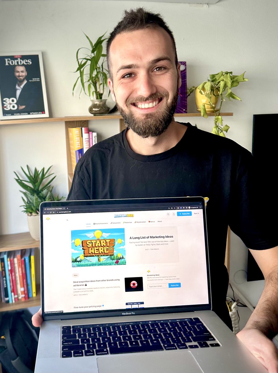I’ve started a newsletter! 🥳

marketingideas.com
^ the resource I wish I had in my early days. 

Every week I'll send 1 marketing idea for tech startups. Let's give it a try. 🤷‍♂️ 100+ powerful ideas are already there. I would subscribe if I were you. 👀