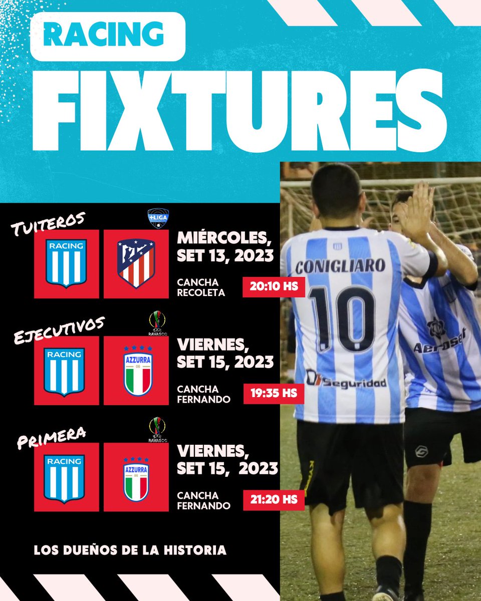 LA HISTORIA SIEMPRE NOS OBLIGA A DAR LO MEJOR”

Se vienen encuentros 🔥🔥🔥 semana de <a href="/ligadetuiteros/">+Liga Slots del Sol</a>  y @exaravasco 🎓

#vamosacade🔝💙 
#vamosportodo👊 ⭐️ 
#LosDueñosdelaHistoria🏆