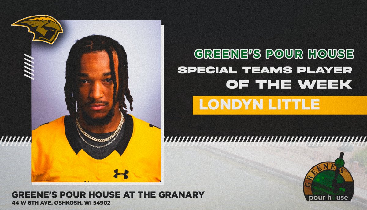 Congrats to our Titan Football 𝗣𝗹𝗮𝘆𝗲𝗿𝘀 𝗼𝗳 𝘁𝗵𝗲 𝗪𝗲𝗲𝗸! ⚡️

𝗚𝗮𝗺𝗲 𝗧𝗶𝗺𝗲 Defensive POTW: Carson Raddatz
𝗡𝗶𝗸𝗼'𝘀 𝗚𝘆𝗿𝗼𝘀 Offensive POTW: Brian White
𝗚𝗿𝗲𝗲𝗻𝗲'𝘀 𝗣𝗼𝘂𝗿 𝗛𝗼𝘂𝘀𝗲 Special Teams POTW: Londyn Little

#TitanUp | 𝟭𝟮