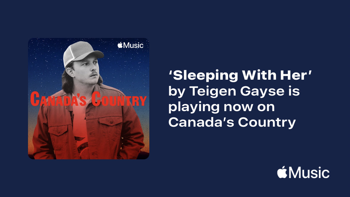teigsxo's tweet photo. Just passed a new Milestone on @AppleMusic. Thanks for listening! ๐๐ป๐๐ถ https://t.co/GBaQPQNo4Z
#canadascountry #applemusic #sleepingwithher https://t.co/qE7A1LHY2k