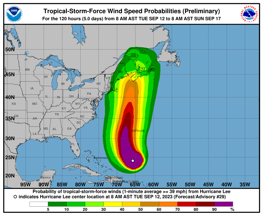 Hurricane Lee is headed north with potential impacts to our service territory. NHEC is closely monitoring and prepping for its approach this weekend. Stocking operating districts, securing outside line crews, planning for round-the-clock restoration. Stay tuned to the forecast!
