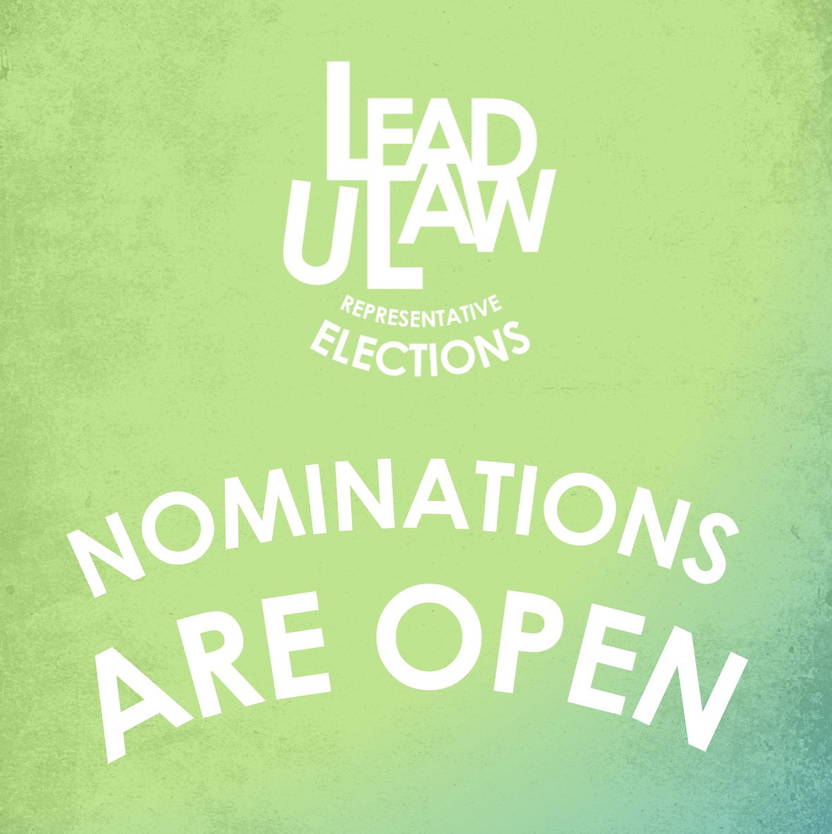 ULawStudents's tweet image. Lead ULaw! With nearly 50 roles available and plenty of reasons to get involved, we're thrilled to open nominations for the student representative elections.

Visit studentsunion.law.ac.uk/lead for more information or get in touch 🤩