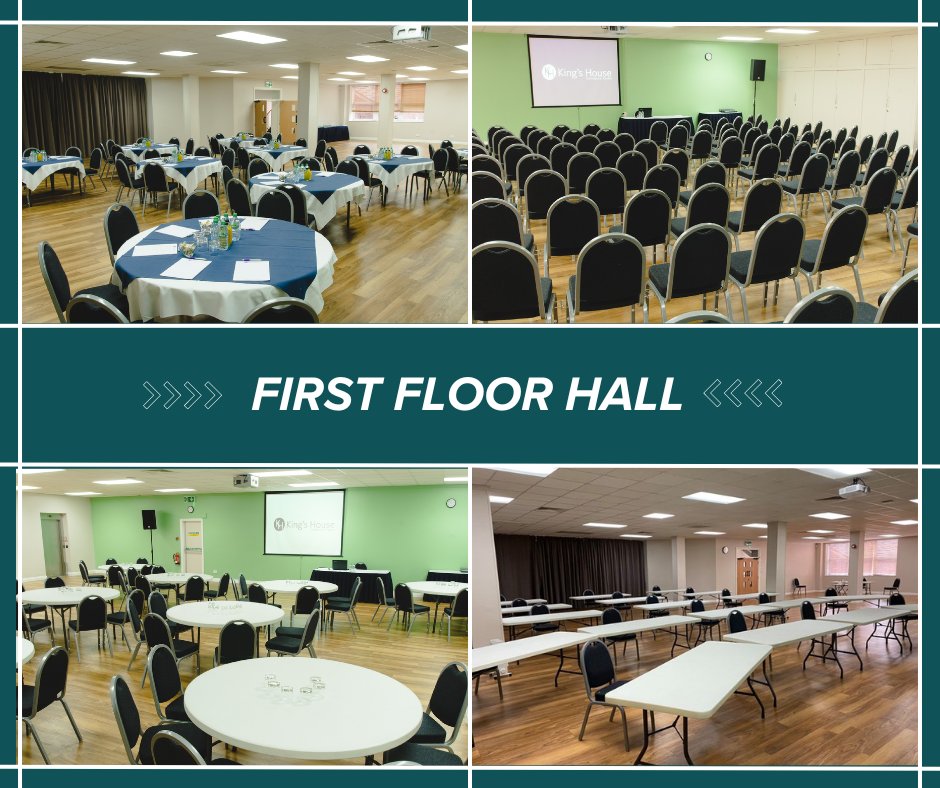 Our First Floor Hall can hold up to 220 people, and can be laid out in many different ways, with this much versatility we're sure we can cater to your needs.