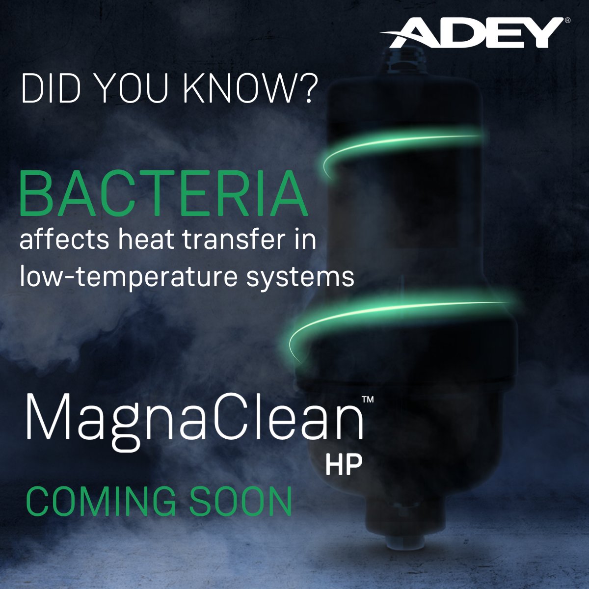 ADEY_NA_'s tweet image. Did you know that bacteria can affect heat transfer in low-temperature systems?

It's nearly here! MagnaClean HP provides long-lasting protection for low-temperature systems. 

Sign up to be the first to know when it’s available: bit.ly/3Rj9Xtz 

#LowTemperatureSystems