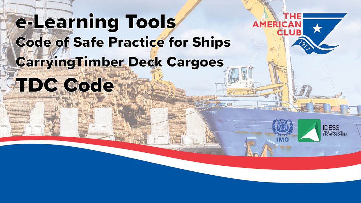 americanpandi's tweet photo. @Americanpandi's #eLearning module, βCode of Safe Practice for Ships Carrying Timber Deck Cargoes,β centered on the @IMOHQ's #TDCCode, offers invaluable insights on #BestPractices for carriage of #Timber deck #Cargoes. Explore further: https://t.co/HRbE632Vhz #MaritimeSafety https://t.co/Okn62hl4PU