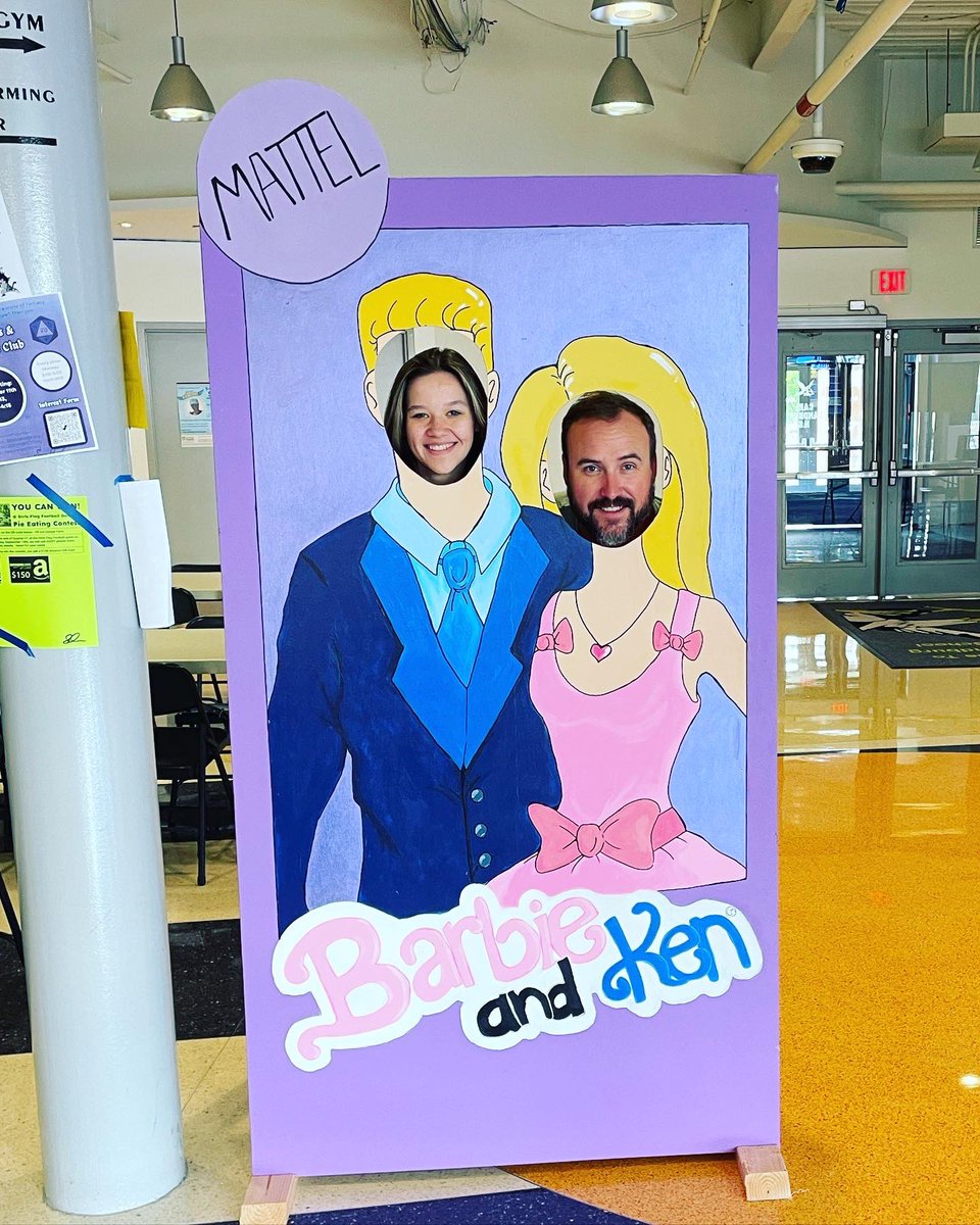 SandburgArt's tweet image. Barbenheimer Day! 
Huge shout out to Jr AP studio art monster Cameron (and Dad) for totally taking on the production of our Barbie photo display! 
Absolutely killed in, great job Cam!
#madeatsandburg @SandburgHS #highschoolart #highschoolartstudent