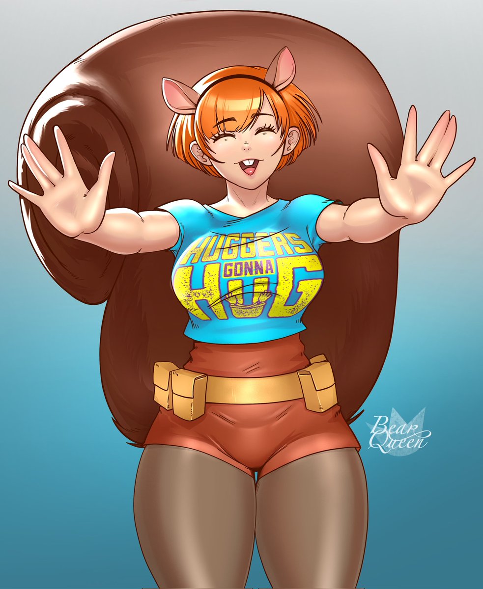 bearqueennsfw's tweet photo. Commissioned work. Squirrel Girl in a wrestling t-shirt *.* Commissions open! Email: bearqueennsfw@gmail.com  #MarvelComics #wrestling #squirrelgirl #Fanart #comics #hug #huggers #cute #digitalart https://t.co/9fqxvn1JNw