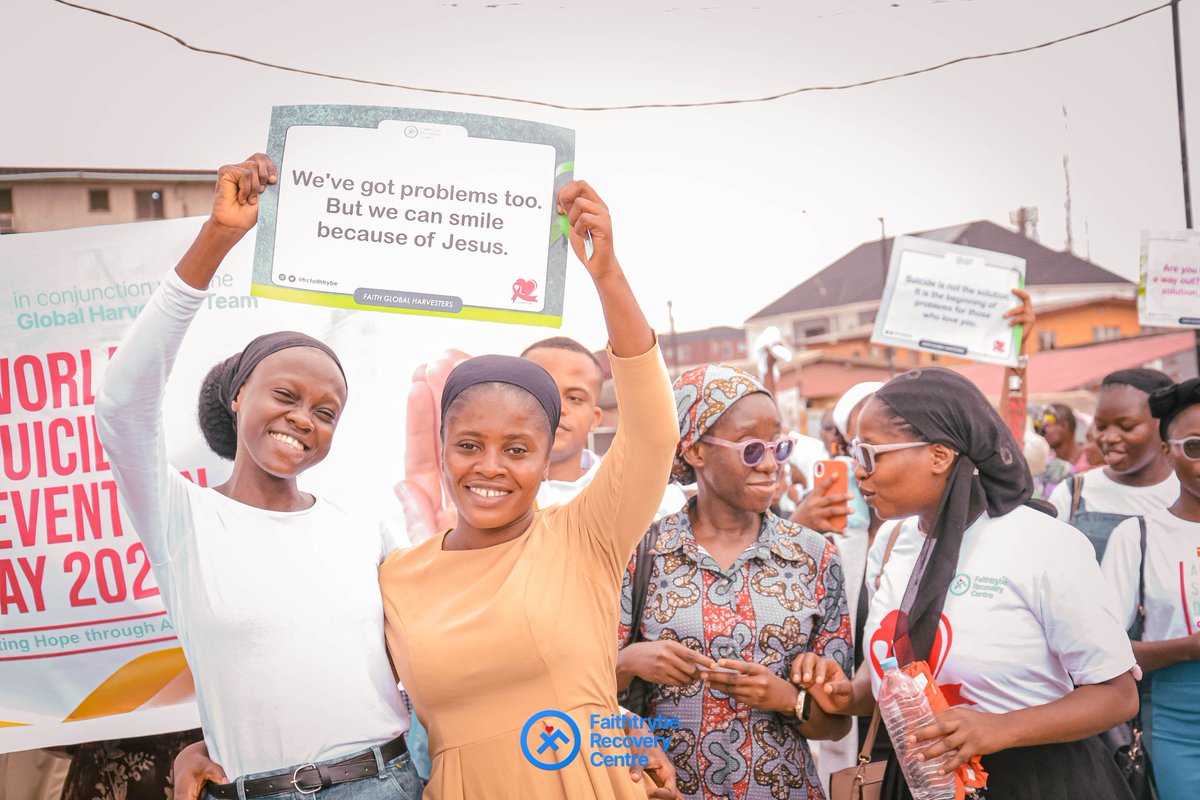 In commemoration of the World suicide prevention day, Faithtrybers led by the Faithtrybe Recovery center and the global harvesters went out into the streets of Akoka to spread the gospel of Hope and joy.

#WorldSuicidePreventionDay
#FRC
#Faithchurchakoka
#Faithtrybers