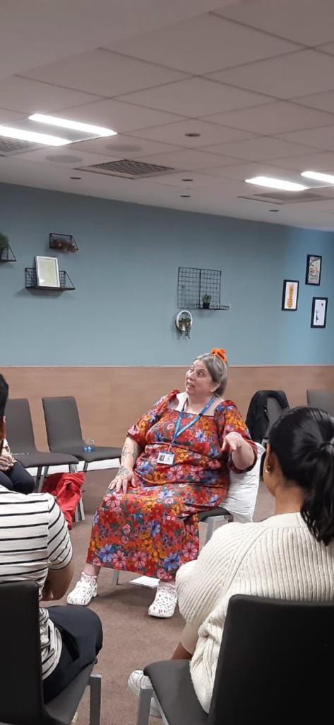 ELFT_ALE's tweet photo. ALE Team today codelivered another powerful &amp; engaging 'Thinking Together' workshop with NHS England #PersonCentredCare #CollectiveImagination #LivedExperience #Education @UpmaMonga @NHS_ELFT @NHSEngland @baggybinny @MillieSmith1979 @KauzeniJohn https://t.co/MNBiTqKAXC