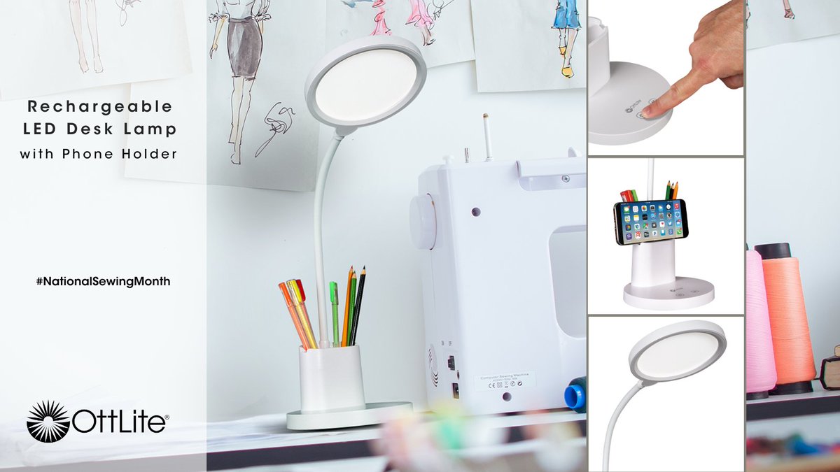 OttLite's tweet photo. September is National Sewing Month! 🪡🧵

Enjoy working on your sewing projects under the smooth, uniform natural daylight of OttLite's Rechargeable LED Desk Lamp with Phone Holder!

https://t.co/WC7P5uvVJz

#NationalSewingMonth #SeeHealthier #OttLite https://t.co/9F9pAM9R85