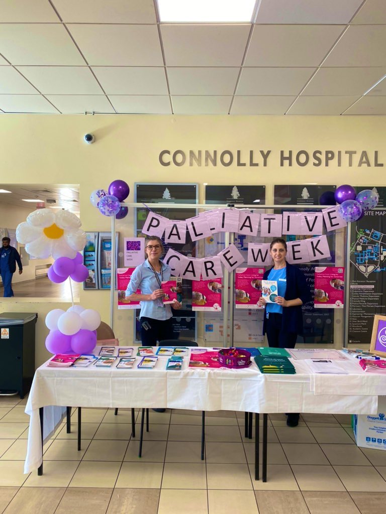 Great to be able to answer questions and offer support to staff and patients for palliative care week #pallcareweek10 here in Connolly Hospital @ConnollyNursing @NPQD_CHB @ConnollyED2 @SiobhanLines2 @CosgravePenny