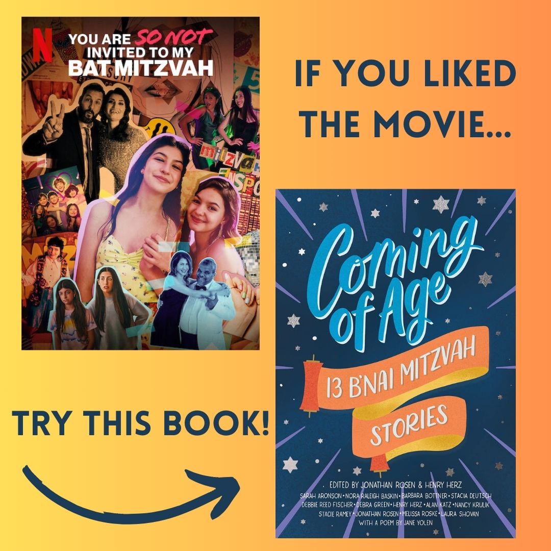 If you loved the movie, You Are So Not Invited to My Bat Mitzvah, there's a book for you:
Coming of Age, a b'nai mitzvah themed anthology from @AlbertWhitman with 13  #middlegrade stories. 
#comingofagebook #jewishkidlit #youaresonotinvitedtomybatmitzvah #readalikes