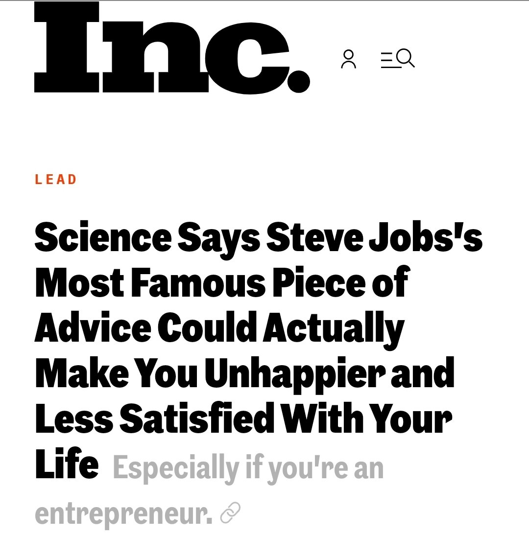 So, lower your expectations to feel happy? 

Read more: t.ly/3dtw6

#SteveJob #Happiness #Apple #entrepreneurs