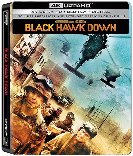 Coming back to #4KUltraHD with a #Steelbook via Sony on November 7, 2023 

Directed by #RidleyScott

Starring #JoshHartnett and #EwanMcgregor 

Black Hawk Down (2001)
