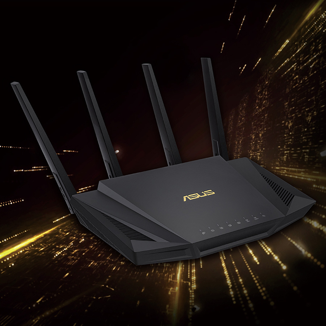 ASUSUSA's tweet image. Upgrade your home WiFi today with the RT-AX3000! 📶

Fully compatible with ASUS AiMesh WiFi system, and includes more features for an unbeatable value.

#HomeNetworking #Networking