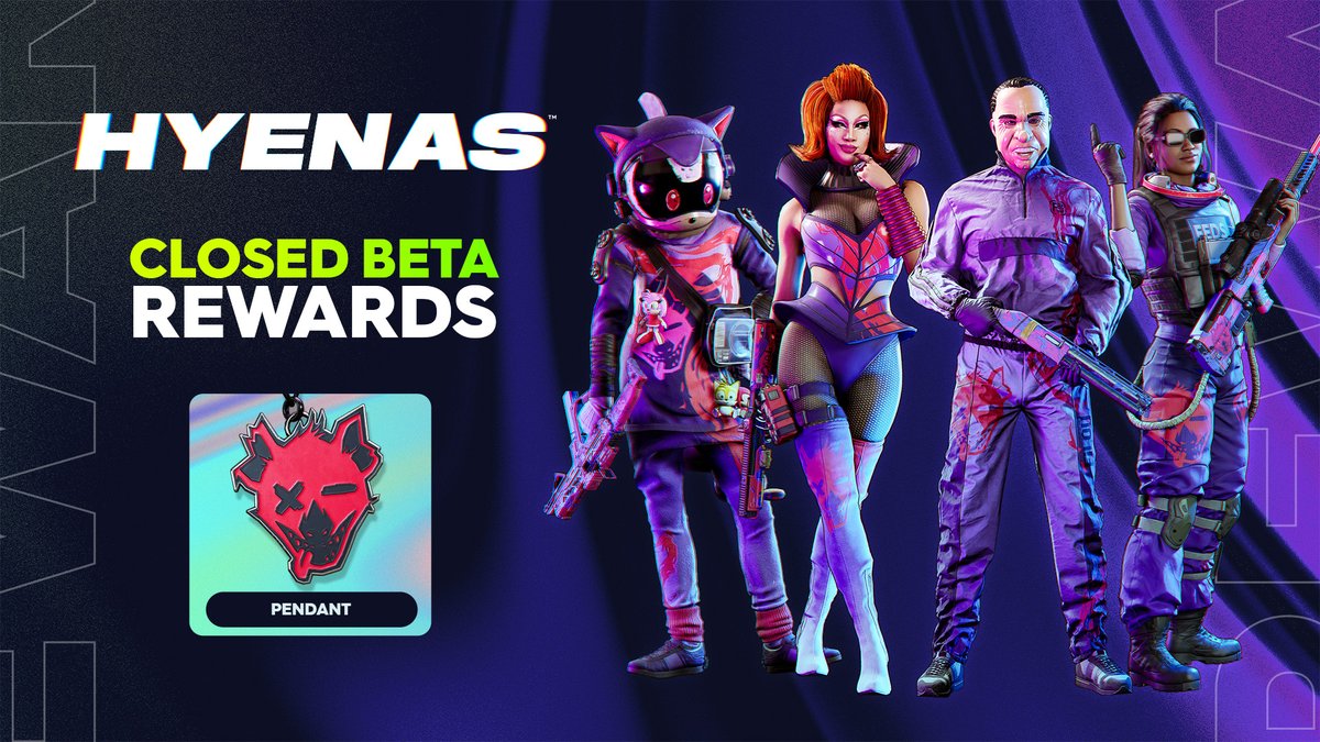 Stunning. Managed to snatch one of these exclusive Closed Beta skins for our featured Hyenas? If you haven't, don't worry: every Closed Beta player will also get a free weapon charm just by playing, which will unlock in the final version of the game.