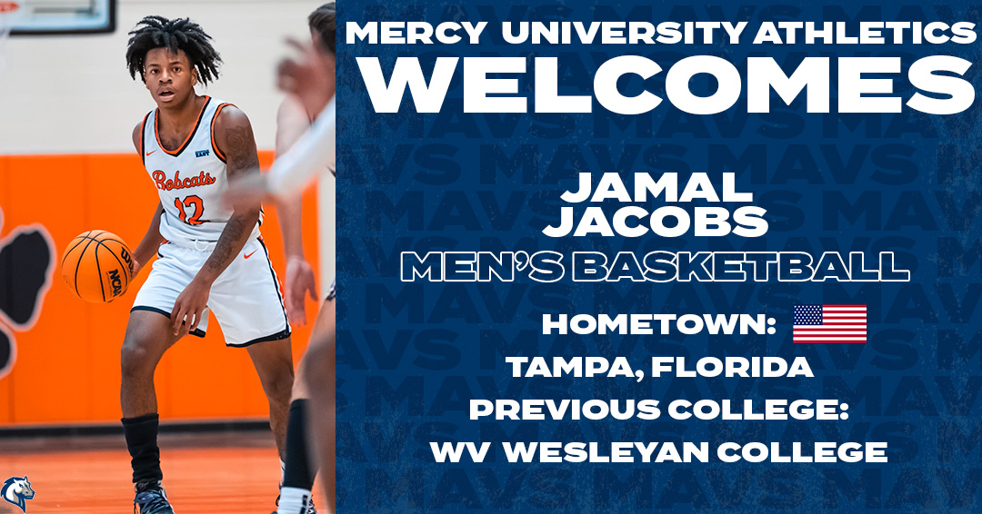 MercyMavericks's tweet photo. Today we welcome Jamal Jacobs who joins men's basketball from Tampa, Florida and West Virginia Wesleyan College! https://t.co/a93wRoXhVE