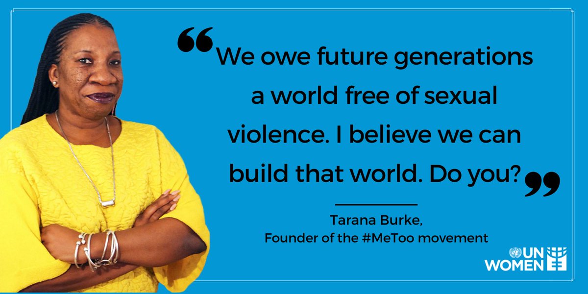 UN_Women's tweet image. Happy Birthday, to the founder of the #MeToo movement, @TaranaBurke!

Thank you for speaking truth to power and creating a movement of solidarity for survivors.