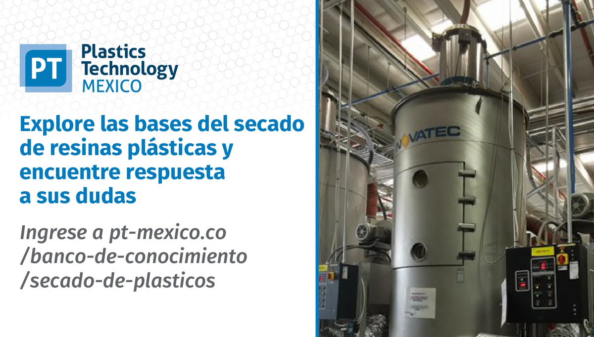 plastechmex's tweet image. 📑💡 Actualice y refuerce sus conocimientos en secado de resinas plásticas consultando el banco de conocimiento de #Novatec #SecadoDePlásticos.

🔗Ingrese a: pt-mexico.com/banco-de-conoc…