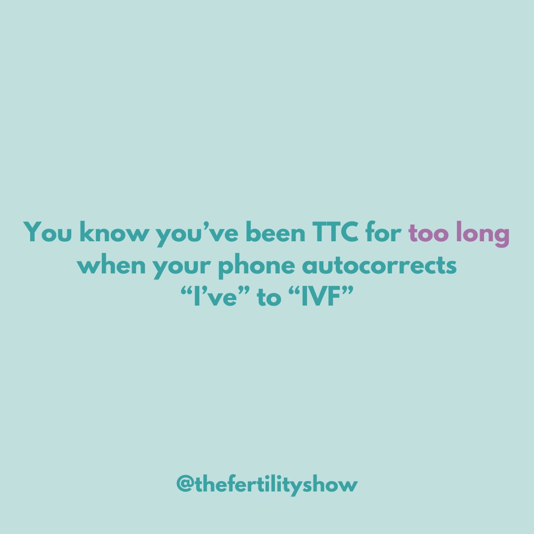 Even our phones are a constant reminder 🙄 

#TheFertilityShow #Fertility #Infertility #Fertility #TTC  #IVF #Fertilityawareness