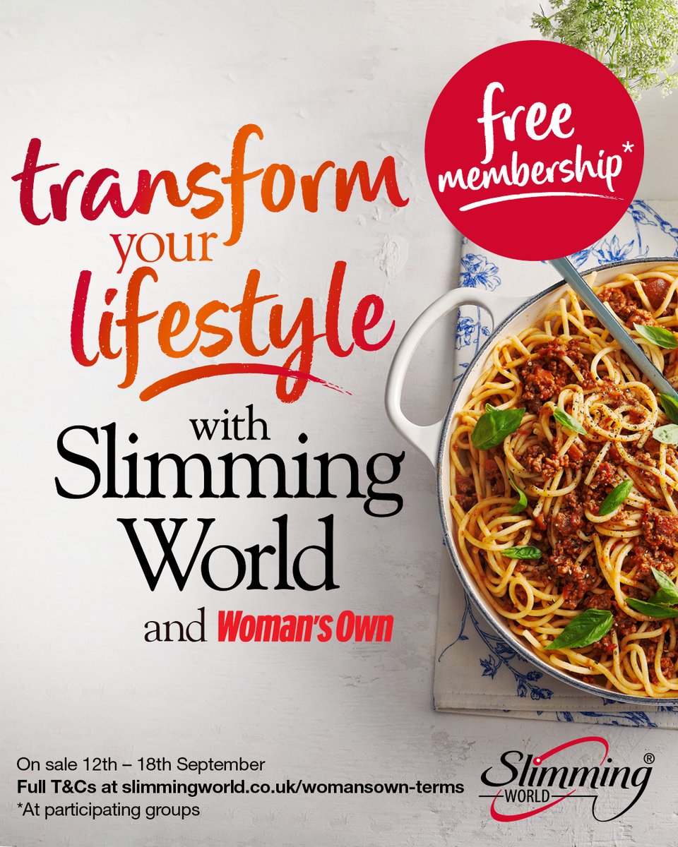 Change is in the air – and it's not just the seasons 🍂! If you’re ready to transform your lifestyle and make a positive difference to your health make sure you pick up a copy of this week’s @WomansOwn – inside you’ll find a voucher for free Slimming World membership 🙌!