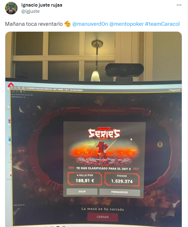 mentopoker's tweet photo. 🤖¡Sprint final en las Winamax Series!🤖
🗓️Quedan sólo dos días, sí.
🚀¡Pero aún nos queda por delante lo más interesante!
👀En estos últimos días habrá que seguir la pista de los alumnos que han embolsado sus fichas para los días 2
¡Mucha suerte! 🐒 #GoMento 🍌@Winamax_Espana https://t.co/HviZWpYC2D
