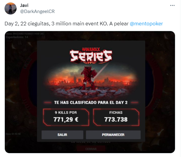 mentopoker's tweet photo. 🤖¡Sprint final en las Winamax Series!🤖
🗓️Quedan sólo dos días, sí.
🚀¡Pero aún nos queda por delante lo más interesante!
👀En estos últimos días habrá que seguir la pista de los alumnos que han embolsado sus fichas para los días 2
¡Mucha suerte! 🐒 #GoMento 🍌@Winamax_Espana https://t.co/HviZWpYC2D