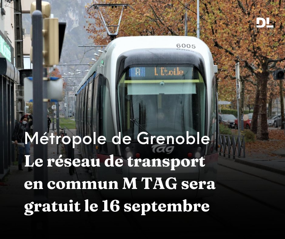 LeDL_Grenoble's tweet photo. [GRATUIT 🚋💲]
Les tramways et bus Chrono, Proximo, Flexo, ainsi que le service Flexo + PMR et les parkings-relais seront gratuits à partir de 4 heures.

👉 https://t.co/CHJDNxf8lu

#grenoble https://t.co/LmxrxFEtPT
