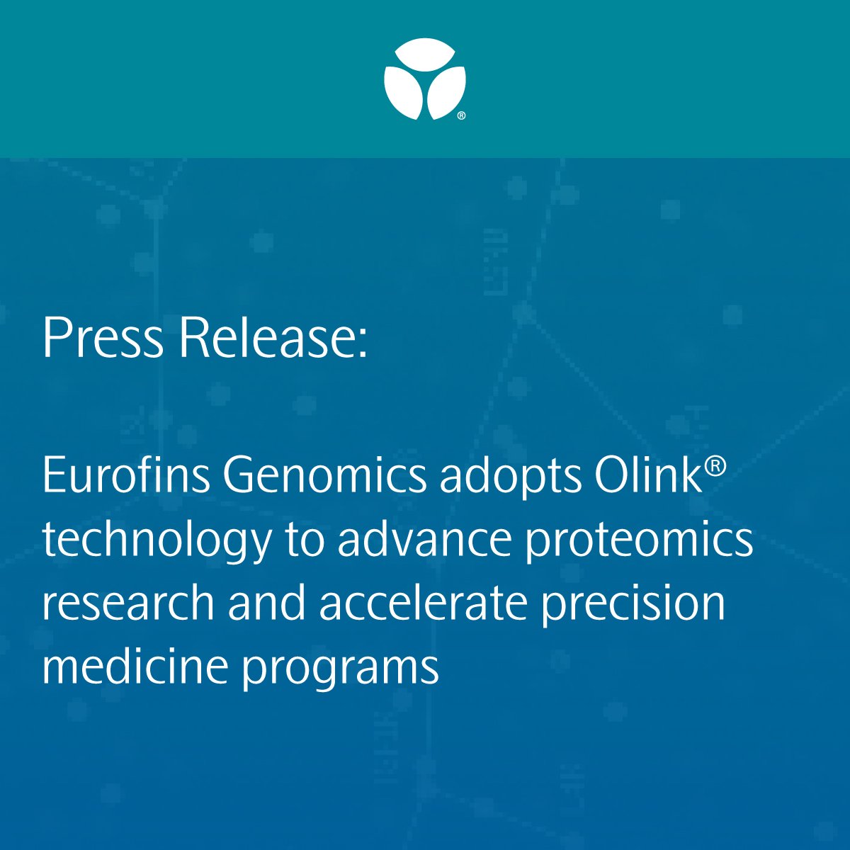 Olink today announced the collaboration with Eurofins Genomics to bolster its offerings in the fields of research, population health, and regulated clinical trials through the application of Olink technology. bit.ly/3Rk9FTp