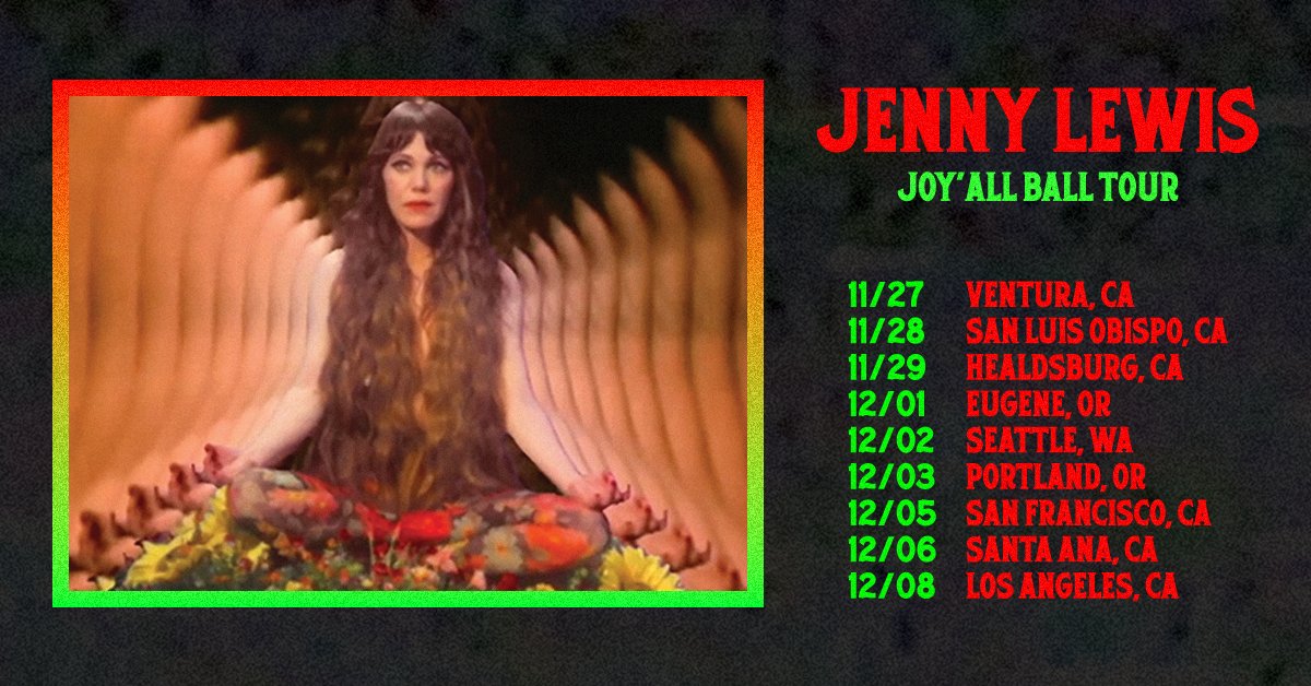 jennylewis's tweet photo. Jenny's bringing the Joy'All Ball Tour to the West Coast! Tickets are on sale Friday, September 15th at 10am PT.

View all dates at https://t.co/XHcvKtXCiL

- JLHQ ☯️✨ https://t.co/tmbTvhqI9A