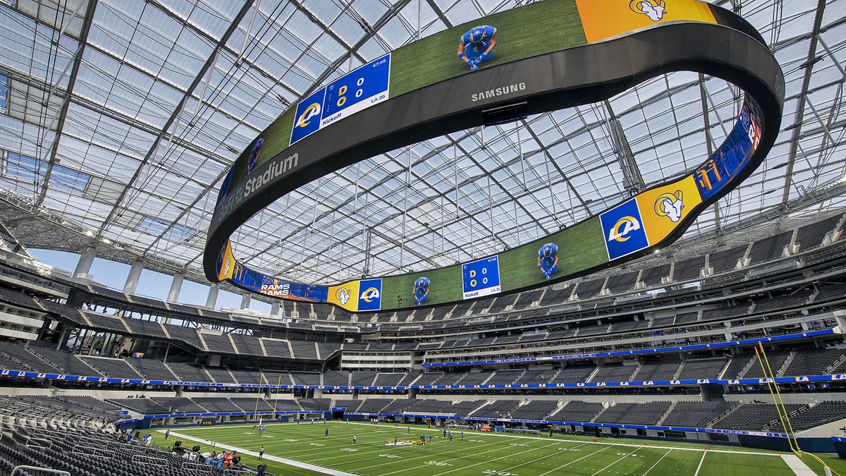 The Los Angeles Rams welcome the San Fransisco 49ers to SoFi Stadium for the home opener of the 2023-2024 season this Sunday. Will the mechanical vents be open? Learn all about the stadium at hubs.ly/Q020Z2fM0