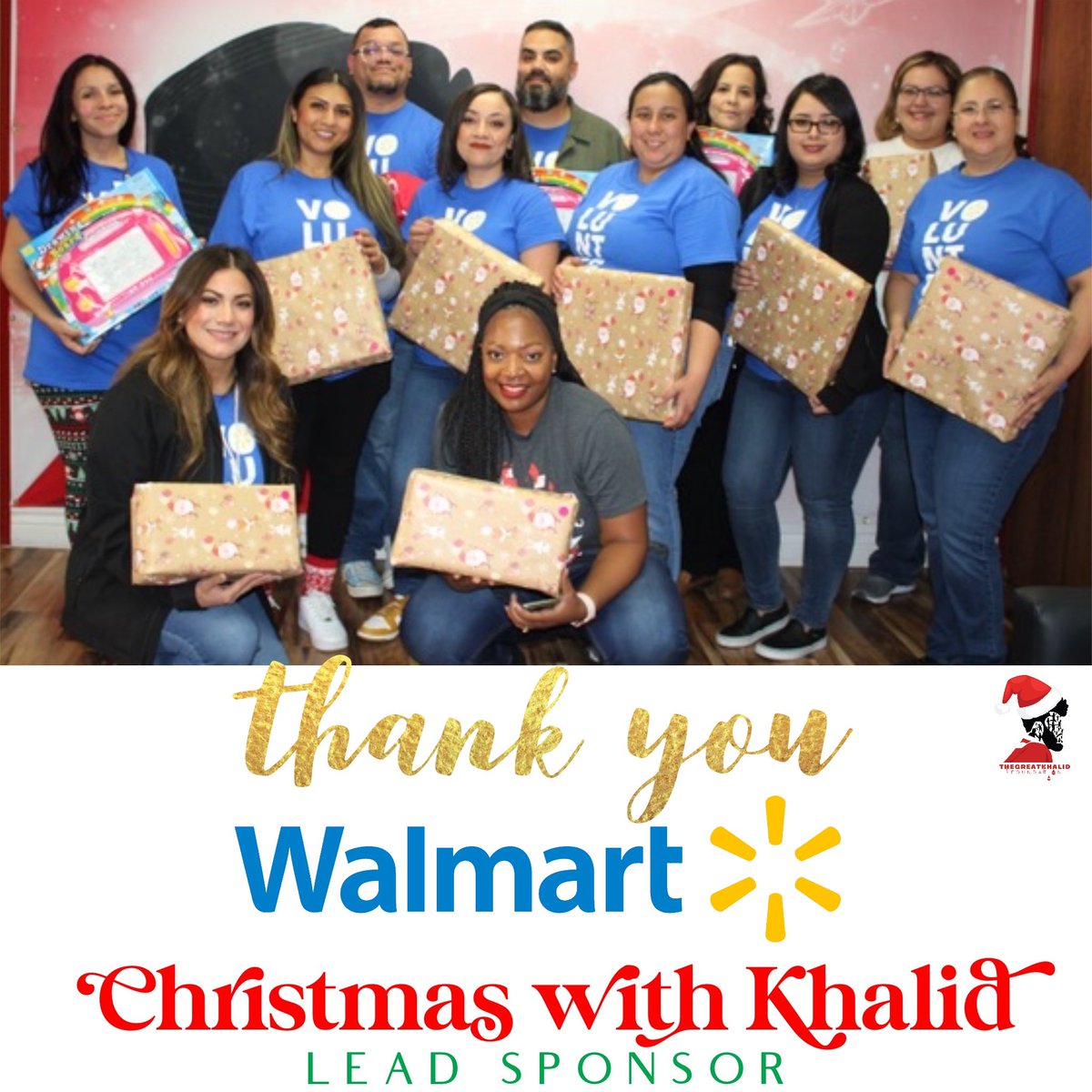 Thank you @walmart for your partnership and continued support. We're all looking forward to Christmas and we hope you'll join us! Visit TheGreatKhalidFoundation.org for more info on sponsoring Christmas with Khalid 🎄🎁