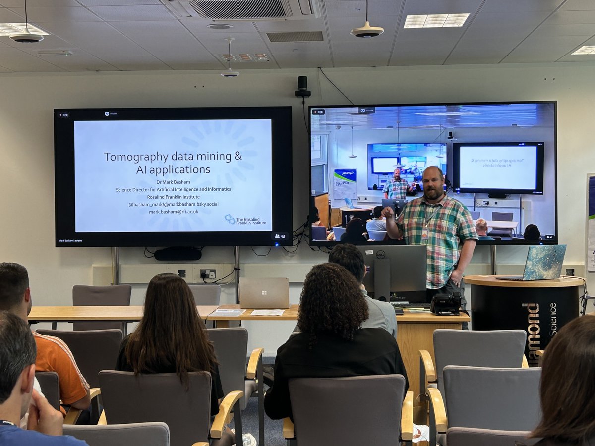 Diamond Light Source (@diamondlightsou) on Twitter photo Thank you to all our Day One speakers at our <a href="/instructhub/">Instruct-ERIC</a> Soft X-Ray Tomography Workshop at Diamond - including the talented <a href="/basham_mark/">Mark Basham</a> or <a href="/RosFrankInst/">Rosalind Franklin Institute</a>, speaking on #DataMining & #AI applications, and Greg Matthews on #ScientificComputing & #DataStorage. Thank you to all our Day One speakers at our <a href="/instructhub/">Instruct-ERIC</a> Soft X-Ray Tomography Workshop at Diamond - including the talented <a href="/basham_mark/">Mark Basham</a> or <a href="/RosFrankInst/">Rosalind Franklin Institute</a>, speaking on #DataMining & #AI applications, and Greg Matthews on #ScientificComputing & #DataStorage.
