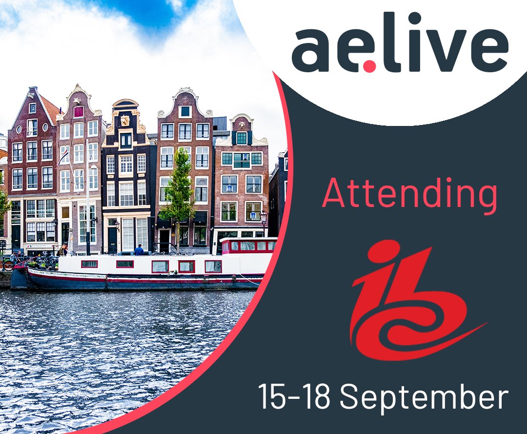 We're excited to be attending IBC this week in Amsterdam 🇳🇱 If you would like to pre-book a meeting with any of the team please email commercial@ae.live 📧 See you soon! #AELive