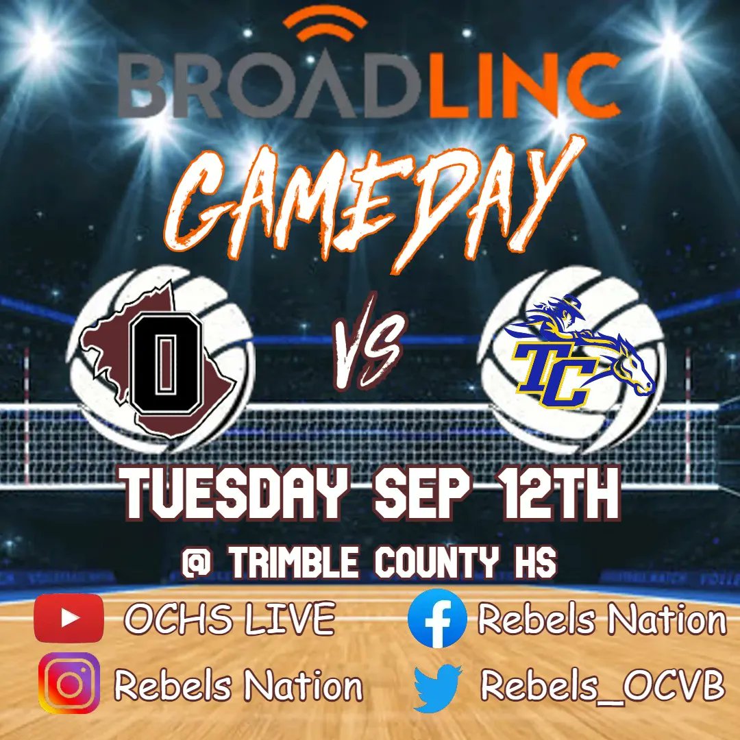 Rebels_Nation's tweet image. 🏐 @getbroadlinc REBELS GAMEDAY 🏐 
@Rebels_OCVB vs @TrimbleGameday 
📍 @TrimbleCoHigh 
#WEareOC #RepTheO #OCVB