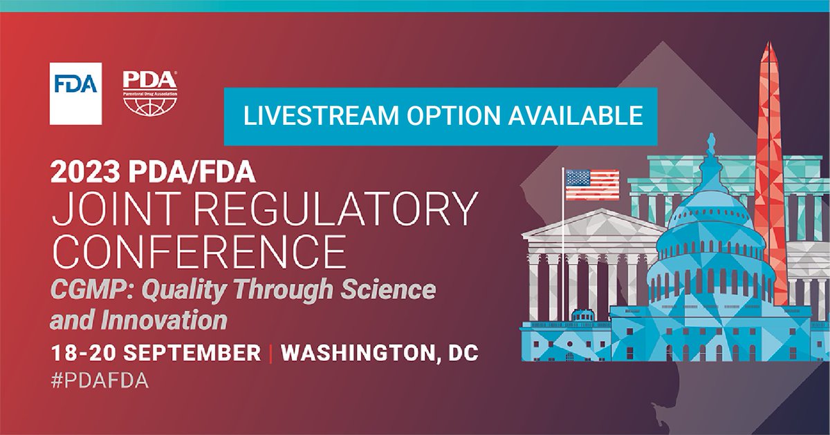 PDAonline's tweet photo. See you in DC! With more than 40 FDA experts participating as speakers and panelists, #PDAFDA is the place to be 18-20 Sept. for the latest on important issues related to CGMP and quality assurance. Livestream option also available! https://t.co/4yQsyfVw0B https://t.co/N5OEWKHLJN