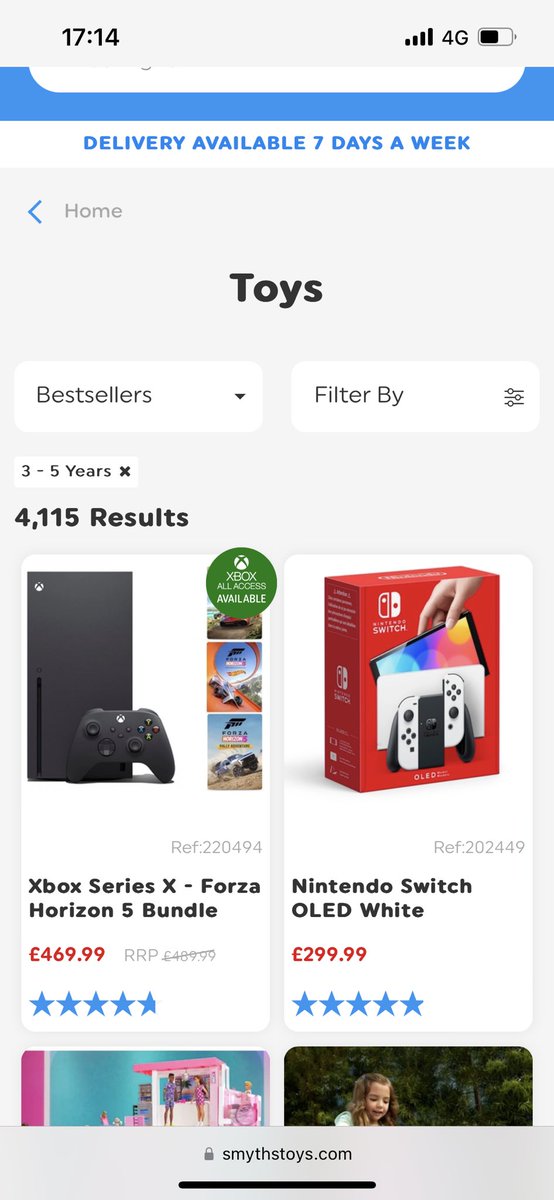 EllCadwallender's tweet photo. I’m sorry but since when we’re switches and Xboxes toys for 3-5 year olds! What happened to train tracks and car garages 🤯 https://t.co/ccGXlTuMGa