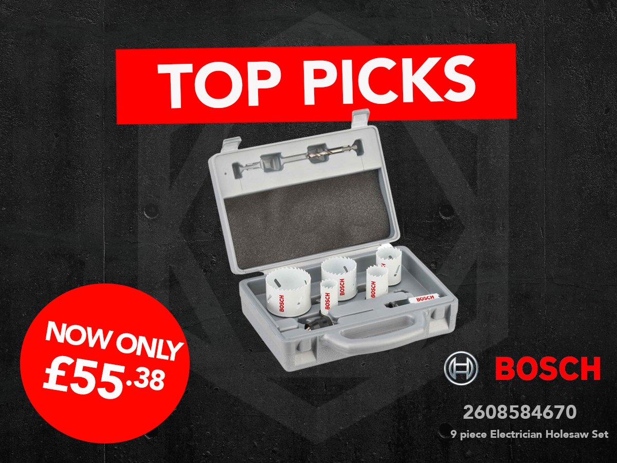 toolstore_uk's tweet image. Check out our BOSCH 9 piece Electrician Holesaw Set today!

#ToolStoreUK #TrendTools #ToolDeals #ToolsOfTheTrade