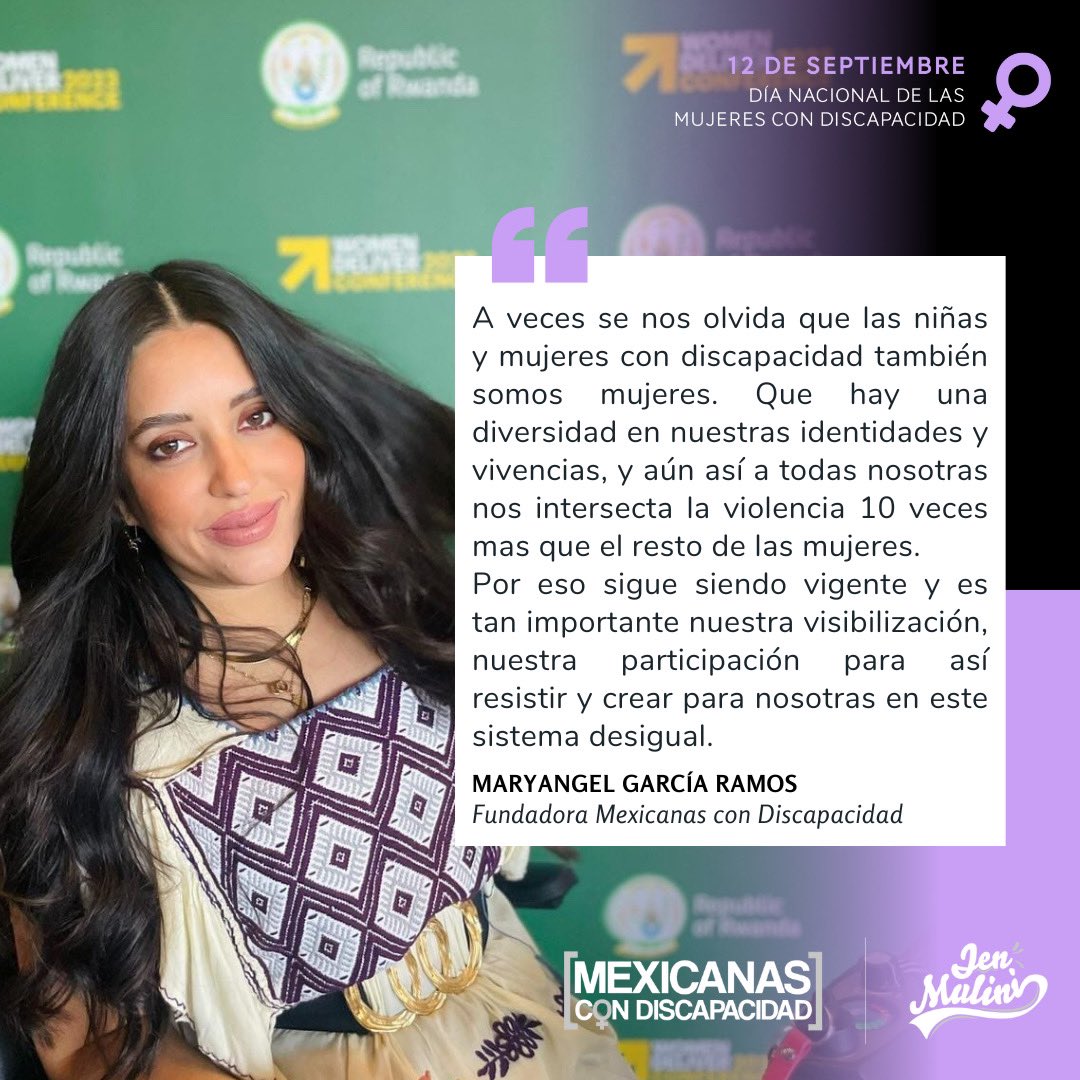 Hoy es #12S el Día de las Mujeres con Discapacidad en México. 

Esta fecha se creó en México JUSTO para que no se nos olvide que nosotras también somos mujeres. Y que si la lucha e iniciativas de género no son accesibles e interseccionales, NO NOS INCLUYEN A TODAS. 

<a href="/mexicanas_/">Mexicanas ♿️ Discap</a>