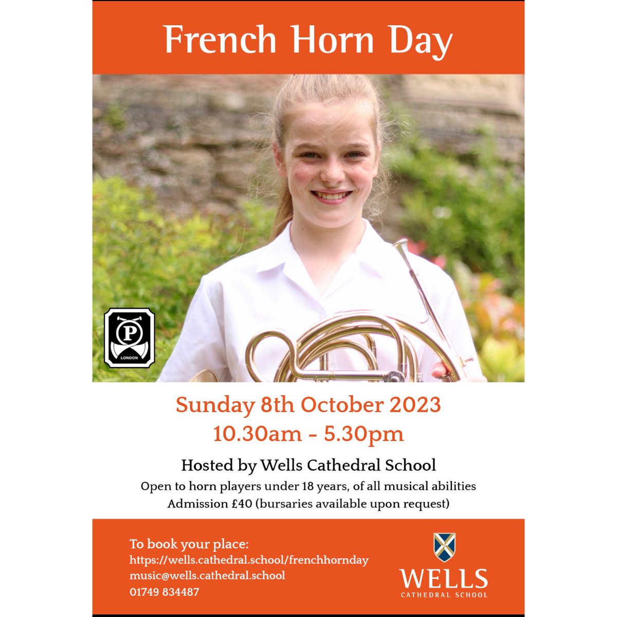 britishhorns's tweet photo. Under 18 French Horn Day📯
Hosted by Wells Cathedral School. @wellscathedralschool 
~
~
~
For more info: https://t.co/xHYnhi0Wjh https://t.co/4vhx8lH8y8