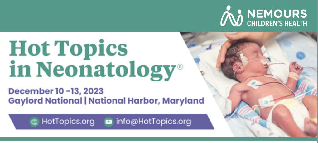 We are delighted to be partnering with @HotTopicsNeo in 2023 to help disseminate impactful #neoebm content. Register before September 18th and save: buff.ly/3sSkIsV Team @ebneo and @Nemours hope to see you in Washington in December! #neotwitter #ebneoad