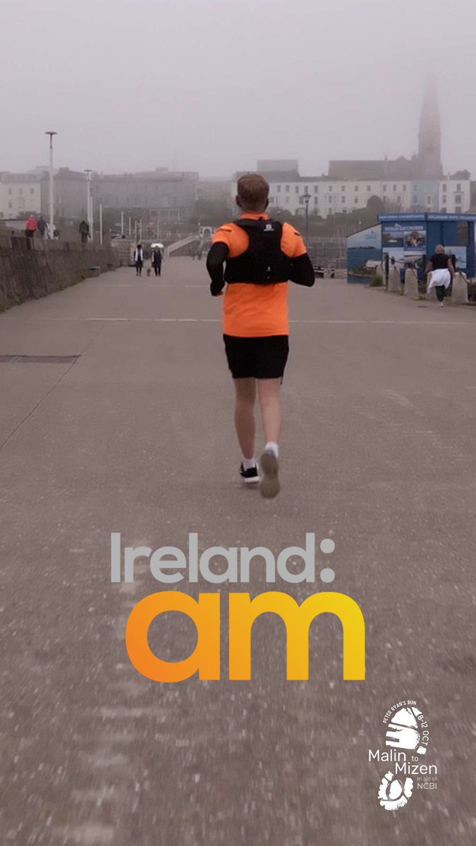 Peter Ryan (@petersvision01) on Twitter photo Delighted to have the opportunity to go on <a href="/IrelandAMVMTV/">Ireland AM</a> tomorrow at 8:15am to chat about my motivation for running 586km from Malin to Mizen event in aid of the @NCBI_sightloss. Tune in if you can! Delighted to have the opportunity to go on <a href="/IrelandAMVMTV/">Ireland AM</a> tomorrow at 8:15am to chat about my motivation for running 586km from Malin to Mizen event in aid of the @NCBI_sightloss. Tune in if you can!