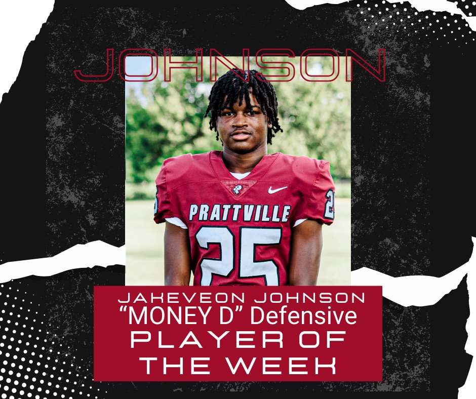 Congratulations, Jakeveon Johnson on being selected as the Money D Player of the Week in the LIONS win against Smiths Station!
