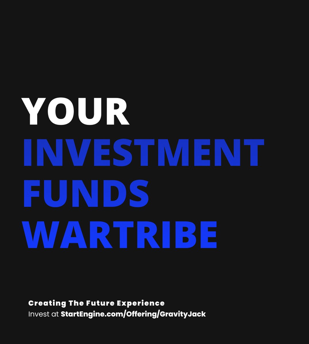 <a href="/GravityJack/">Gravity Jack</a>  is finally live on StartEngine for crowdfunding! Follow on startengine.com/offering/gravi…

Funding their next project, WarTribe of Binyamin (aka us!). A mobile AR game that revolutionizes the industry.

#Investment #StartEngine #Trending #AugmentedReality #AR #VR