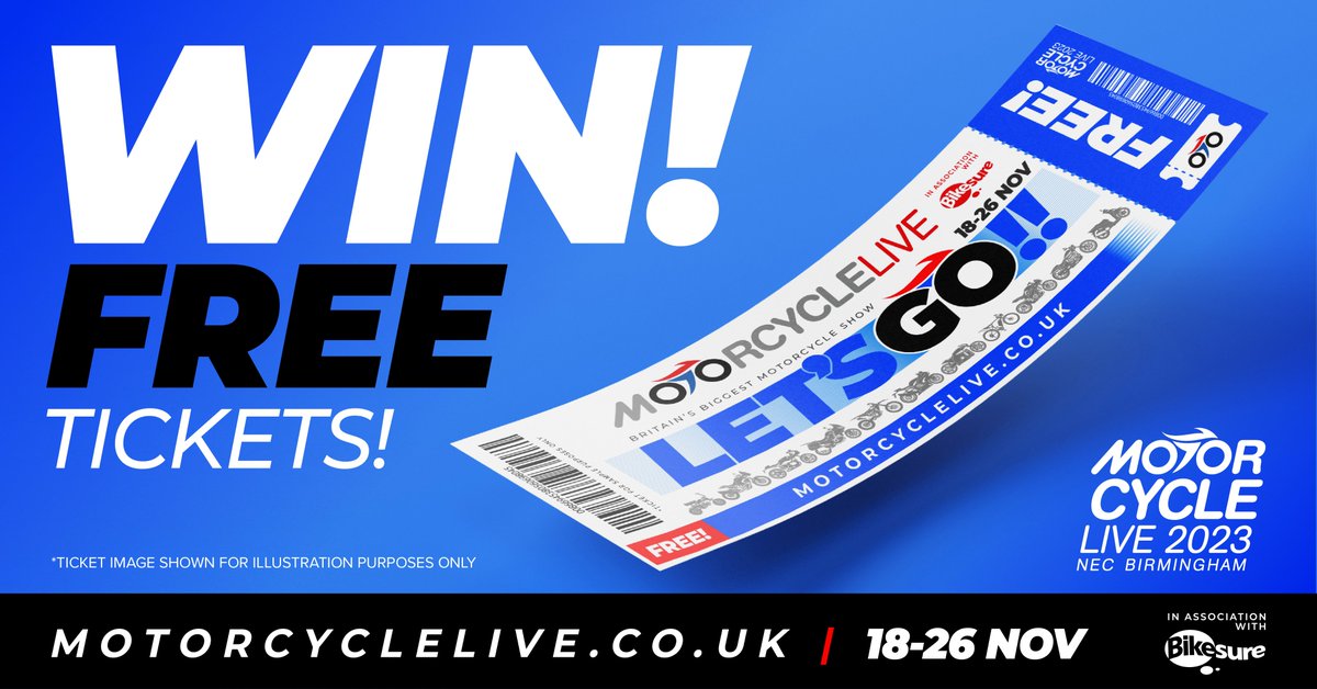 I have 2 pairs of tickets to give away for @motorcyclelive valid for 1 day entry only but on any day of the show, no cash alternative. Just like and share this post and make sure you are following me. I will pick two people at random on Wednesday 1st November at 6 pm🤩 🏍🏍🏍
