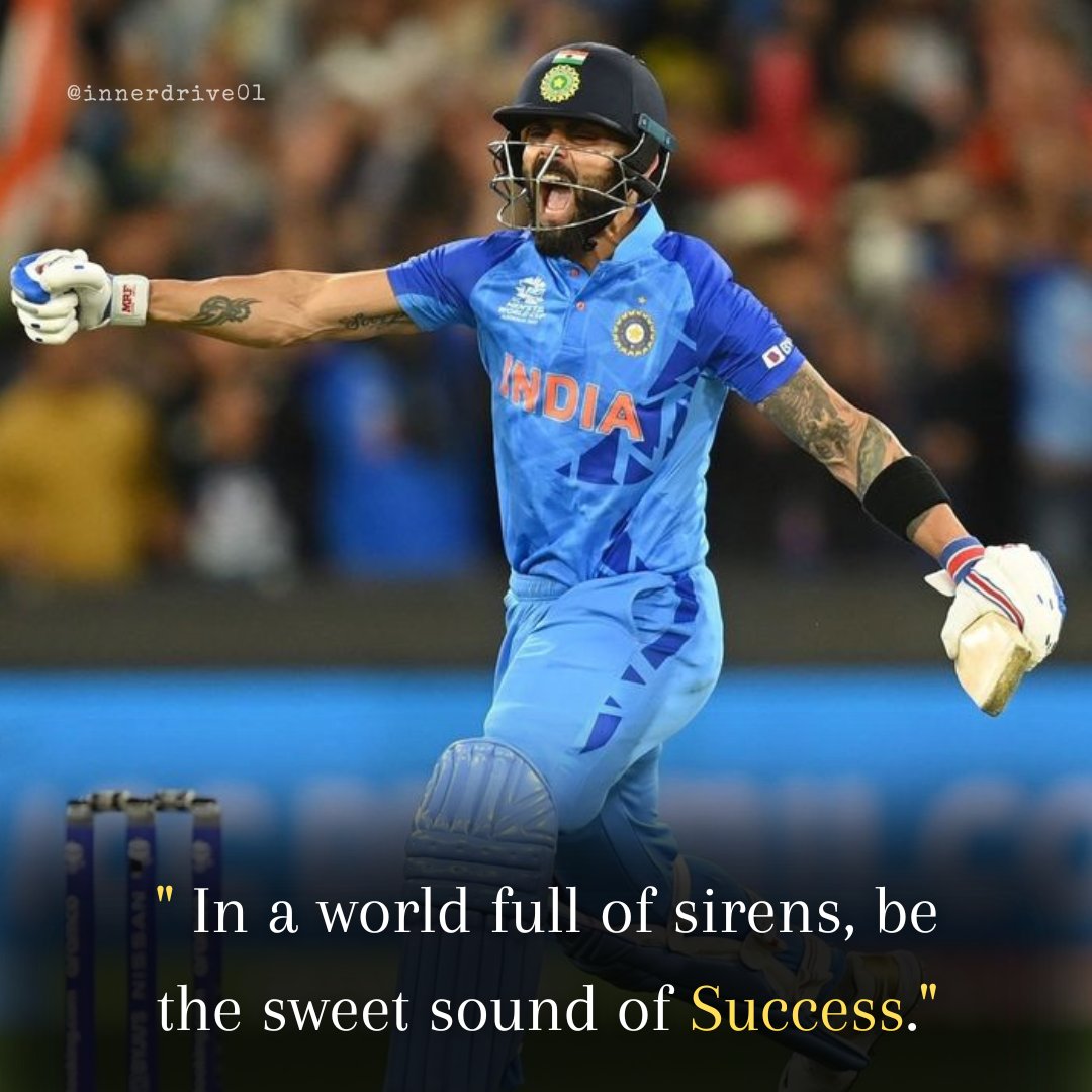 innerdrive01's tweet photo. "In a world full of sirens 🚨, be the sweet sound of success 🎶.

Let your achievements sing louder than the chaos around you. 🌟💪

#virat #viratkohli #Success #AchieveGreatness #StandOut #InspireOthers #SweetSuccess #explorepage #BeTheDifference #innerdrive https://t.co/7PsN9xwkKV