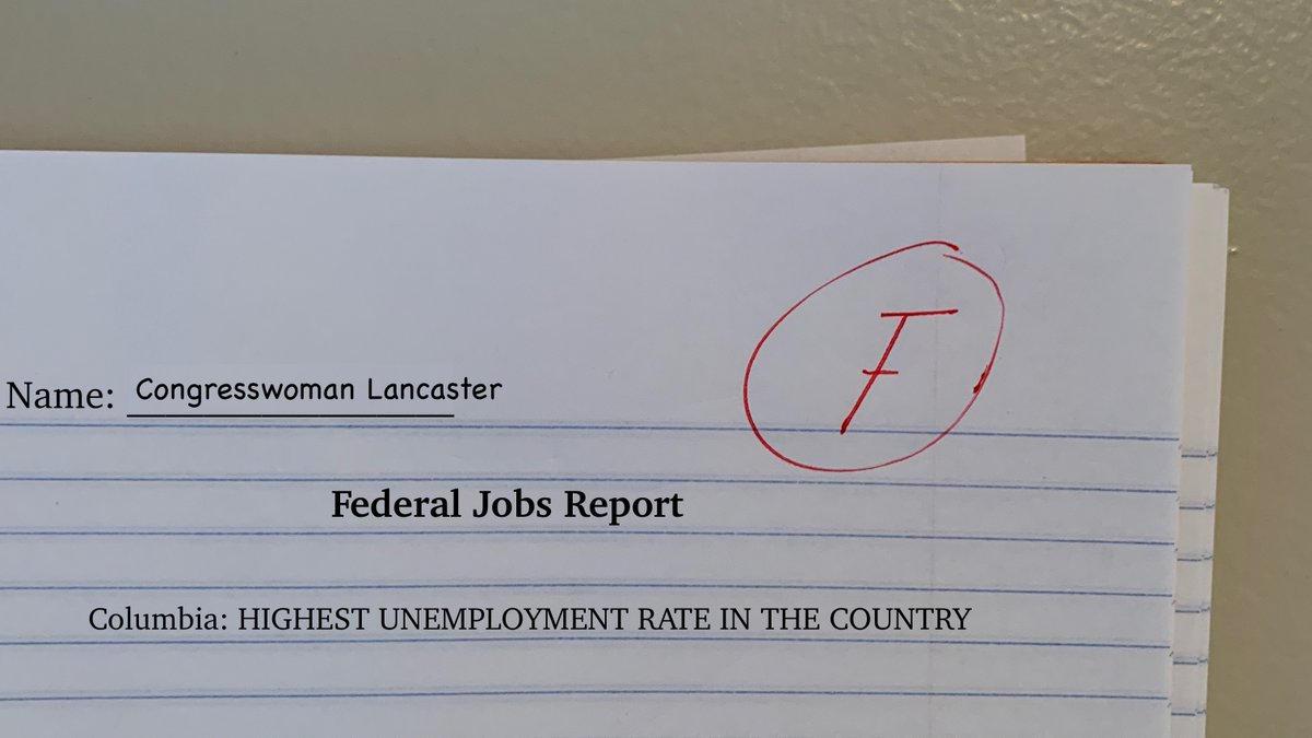 John__Robinson's tweet photo. Congresswoman Lancaster and Biden's Democrats have FAILED the test. They are OK that Columbians, more than any other Americans, don't get a weekly paycheck. But, this son of Columbia isn't.  JOIN ME on OUR journey to the U.S. Senate. Follow @John__Robinson #JohnForJobs https://t.co/4xDI78xaIh