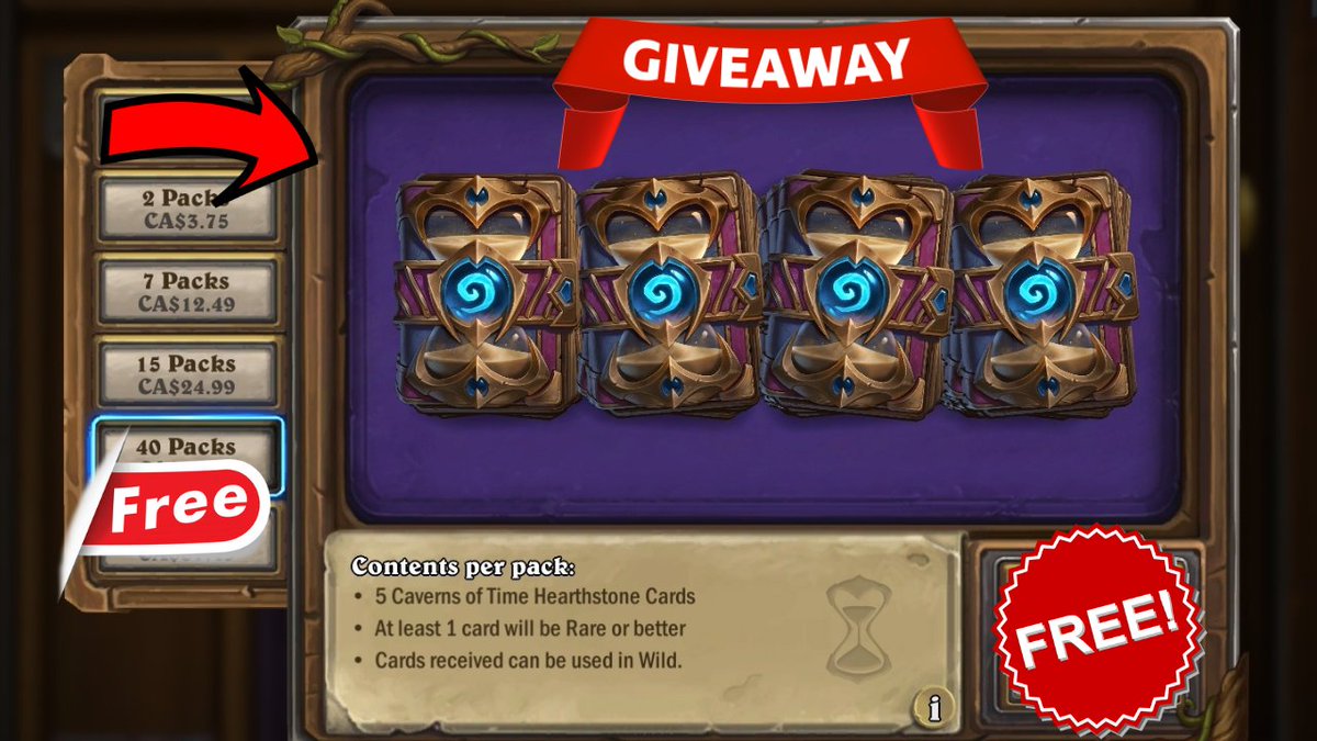 Ant_Hs's tweet image. Thanks to @PlayHearthstone 
I am giving away three 40 card Bundles for Caverns of Time! To enter:  
✅ Follow @Ant_hs
📷 Like/Retweet 📷
Winners announced September 15th! Good luck everyone!