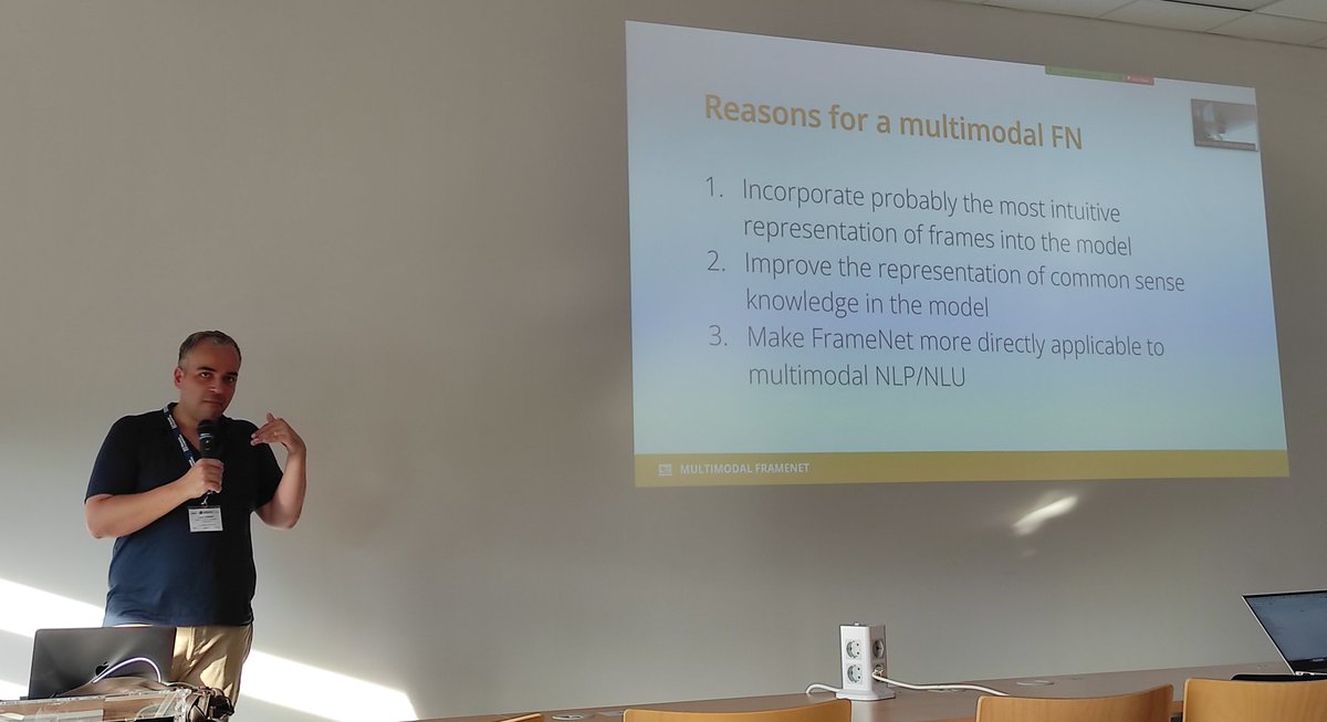 @TorrentTiago gave a great tutorial on using perspectivized multimodal datasets, presenting some of the amazing work that is being done by the @FrameNetBrasil team. #ldk2023 #semantics #multimodality #framesemantics