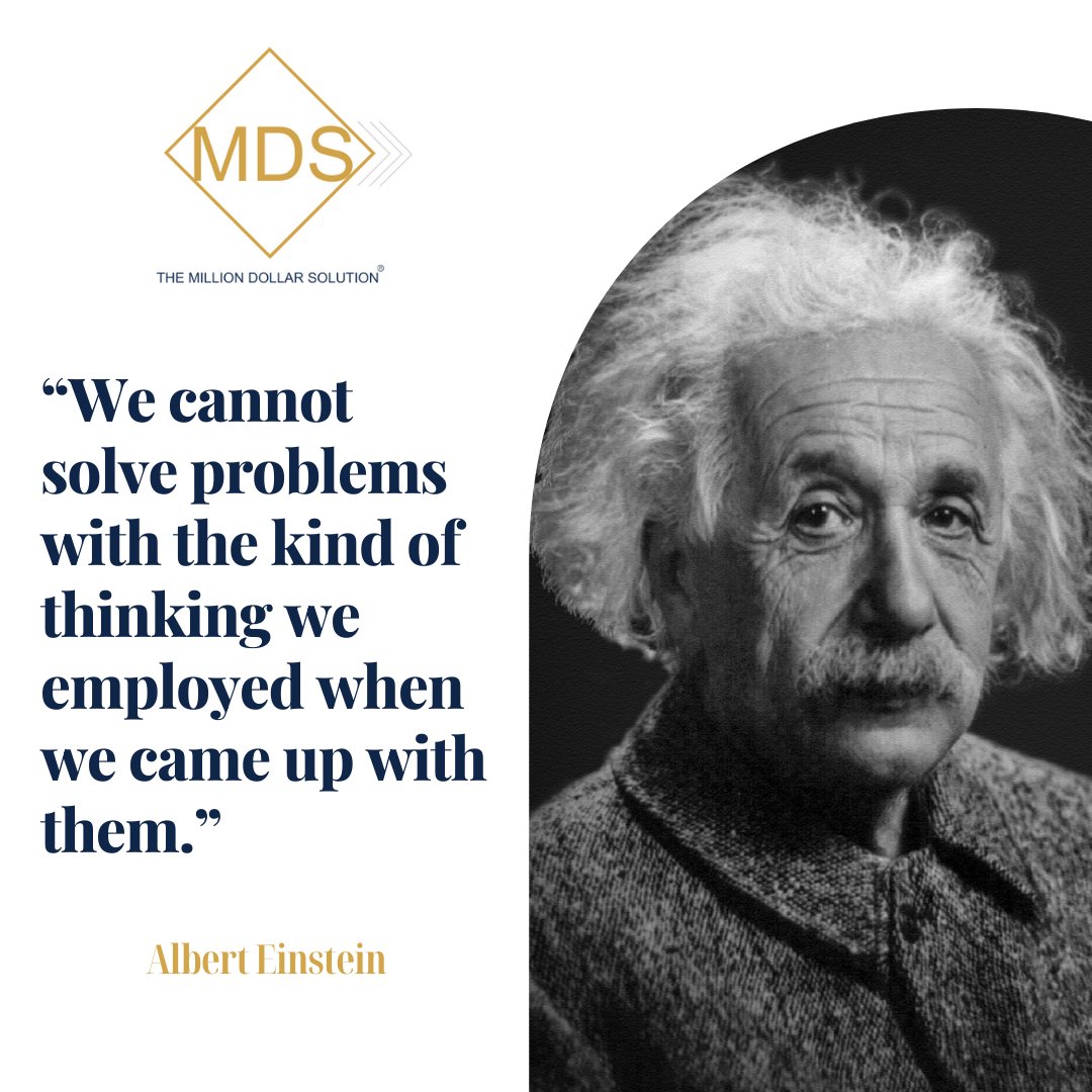 TheMDSolution's tweet image. “We cannot solve problems with the kind of thinking we employed when we came up with them.” – Albert Einstein #newthinking #creativity #problemsovling
